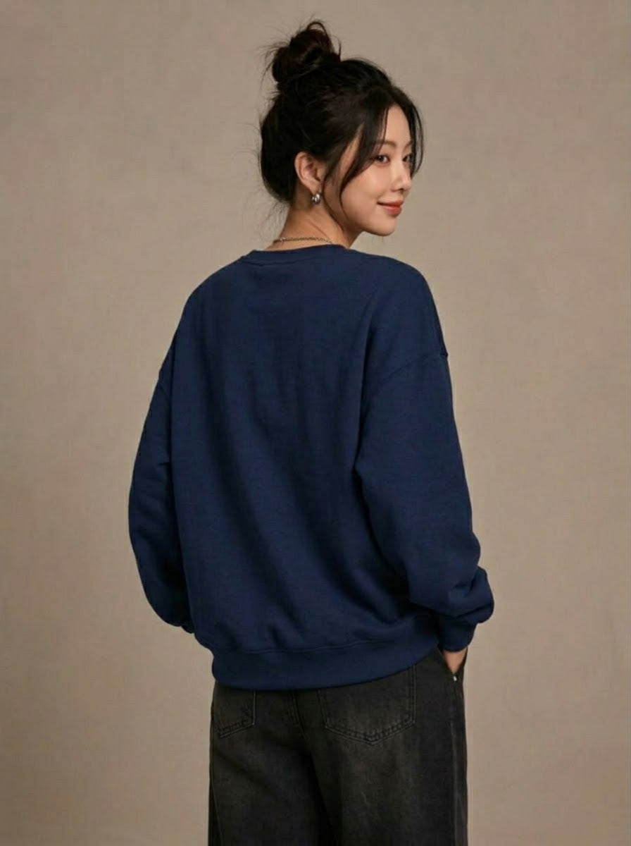Oversized Sweatshirt Navy Blue