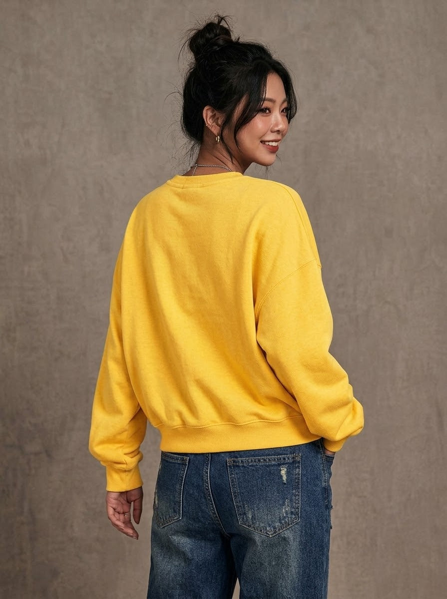 Oversized Sweatshirt Yellow