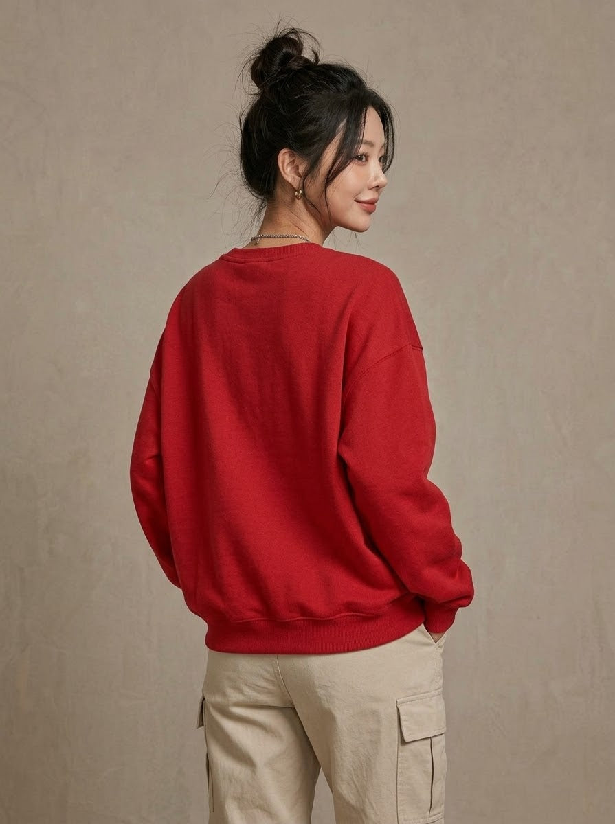 Oversized Sweatshirt Red