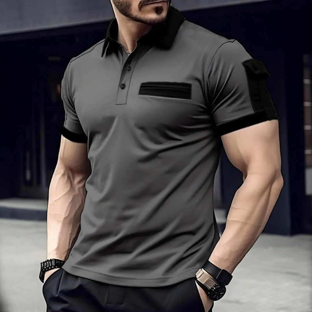 Cargo Style Polo Grey House Of Fashion