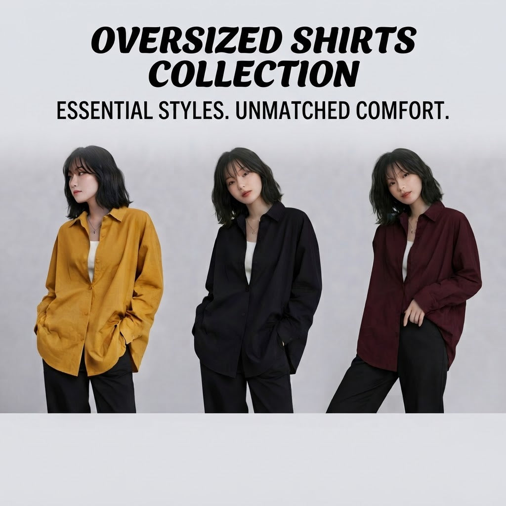 Women's Oversized Shirts Collection.