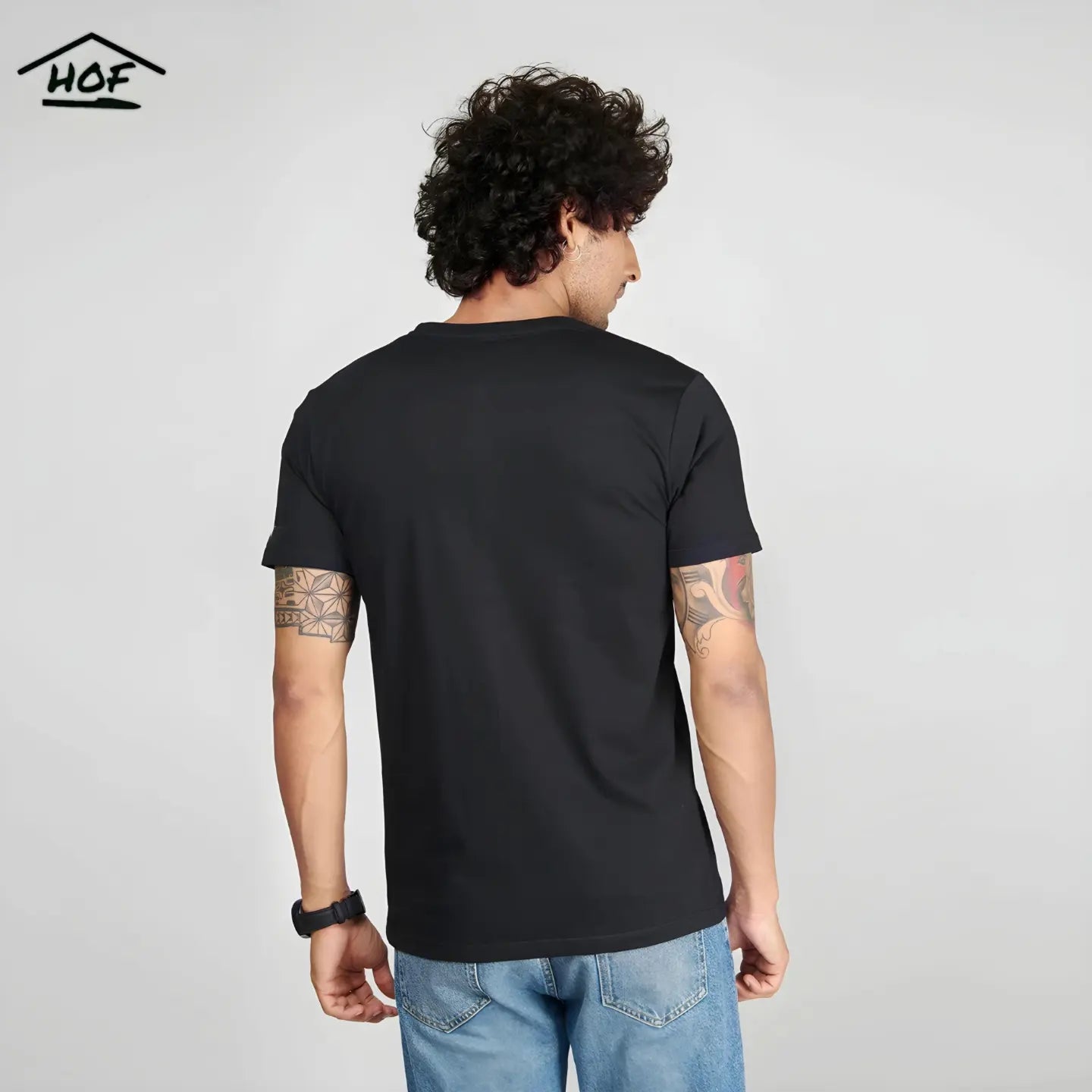 Black Half Sleeve T-Shirt