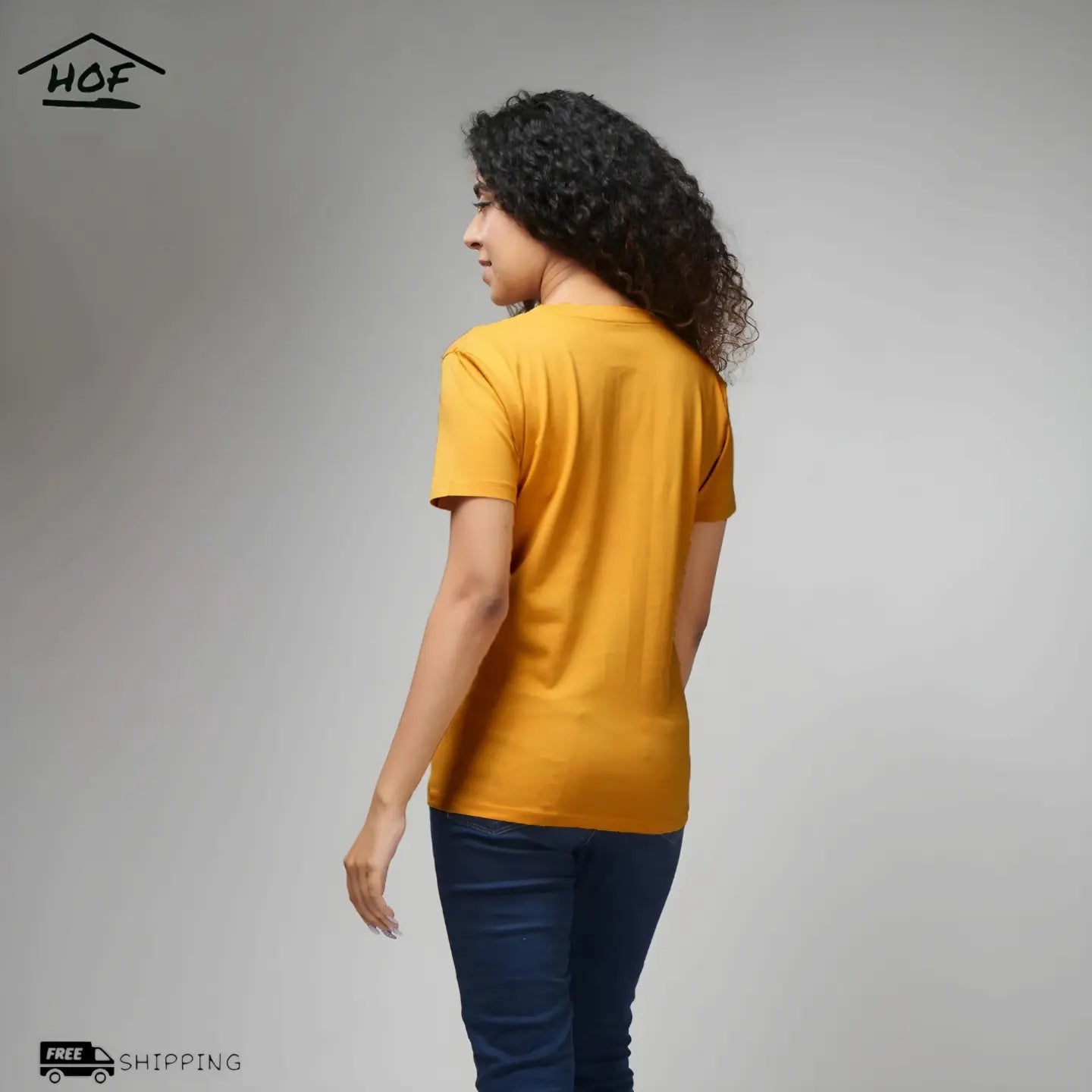 Mustard Half Sleeve T-Shirt