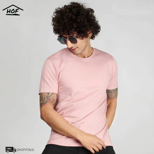 Baby Pink Half Sleeve T-Shirt