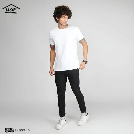 White Half Sleeve T-Shirt