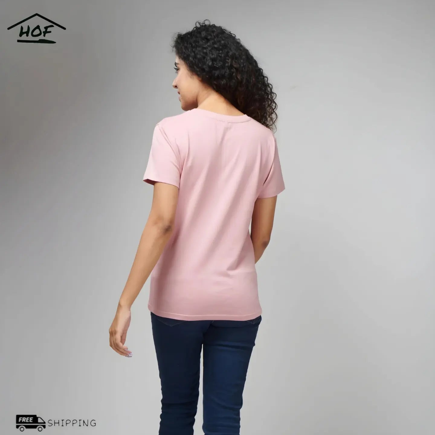 Baby Pink Half Sleeve T-Shirt