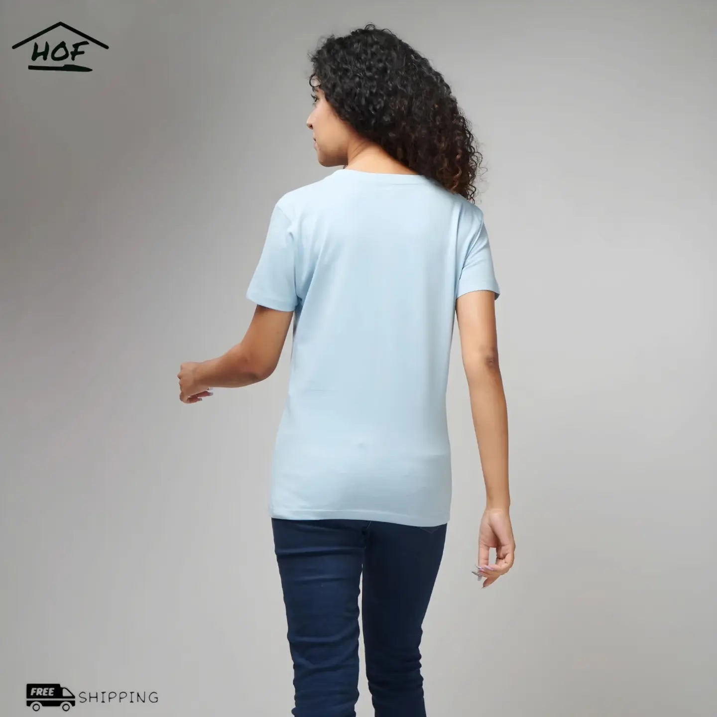 Sky Blue Half Sleeve T-Shirt