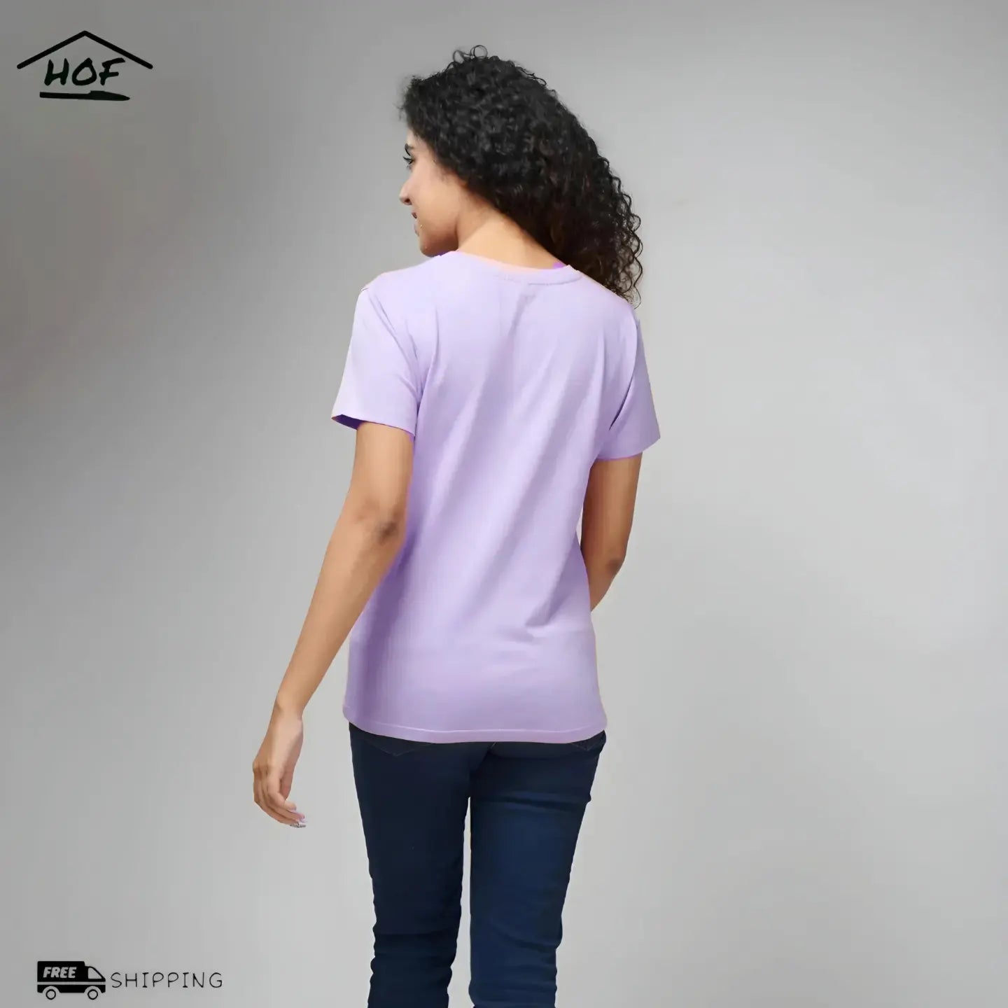 Lilac Half Sleeve T-Shirt