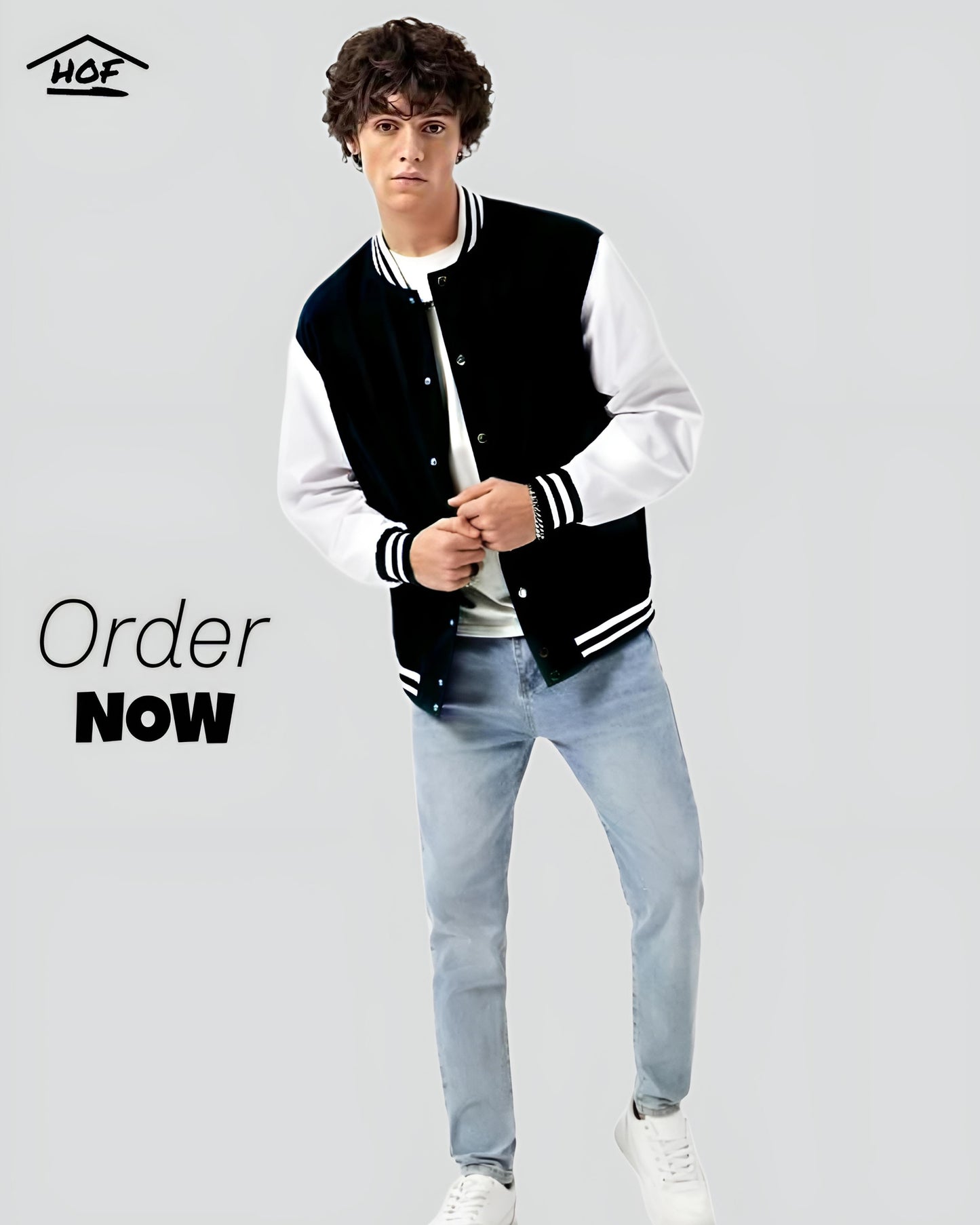 Varsity Jacket Black and White