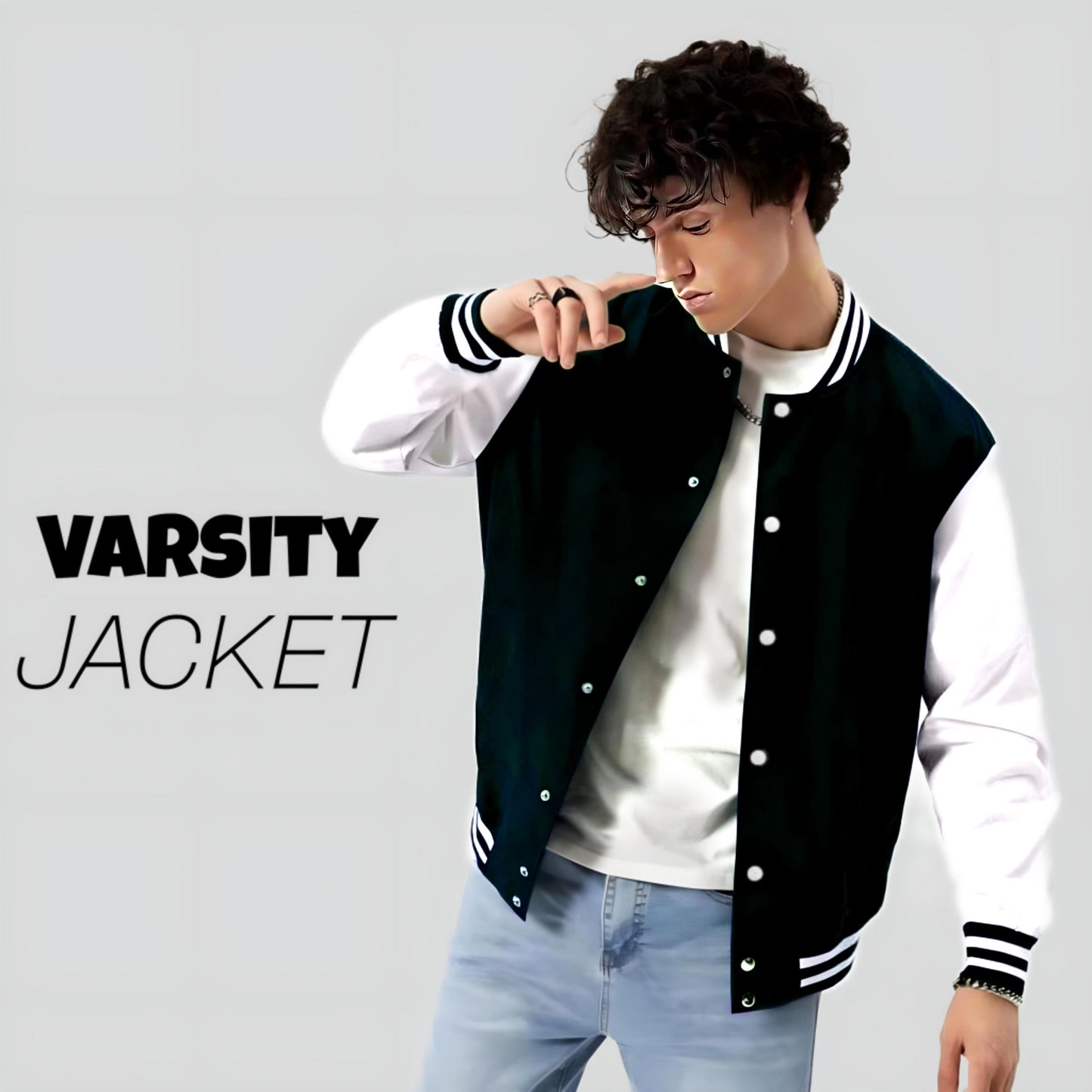 Varsity Jacket Black and White