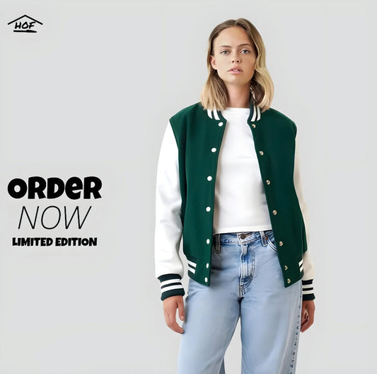 Varsity Jacket Green and White