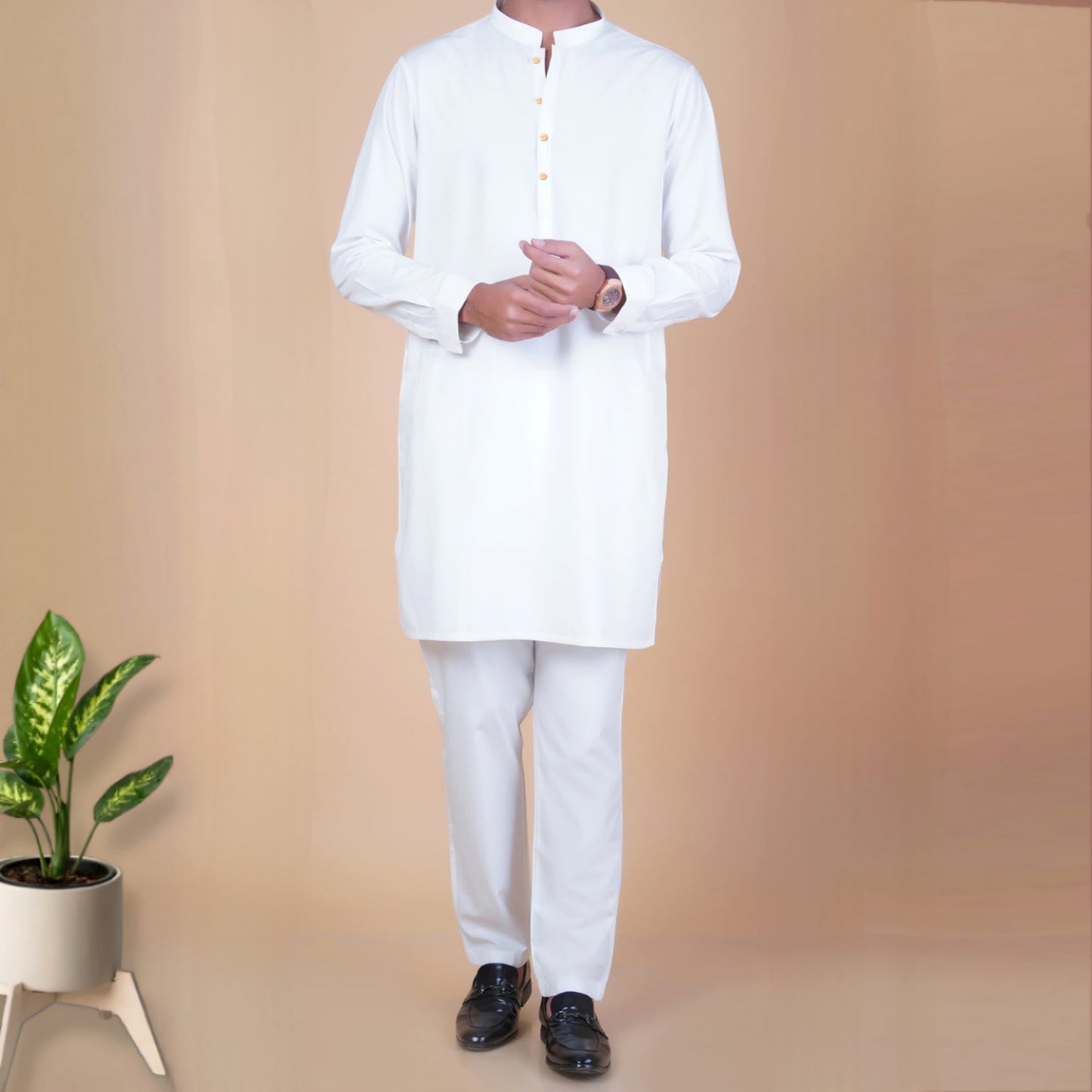 Kurta Pajama Solid Off White