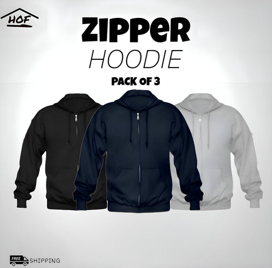 Bundle Of 3 Zipper Hoodies