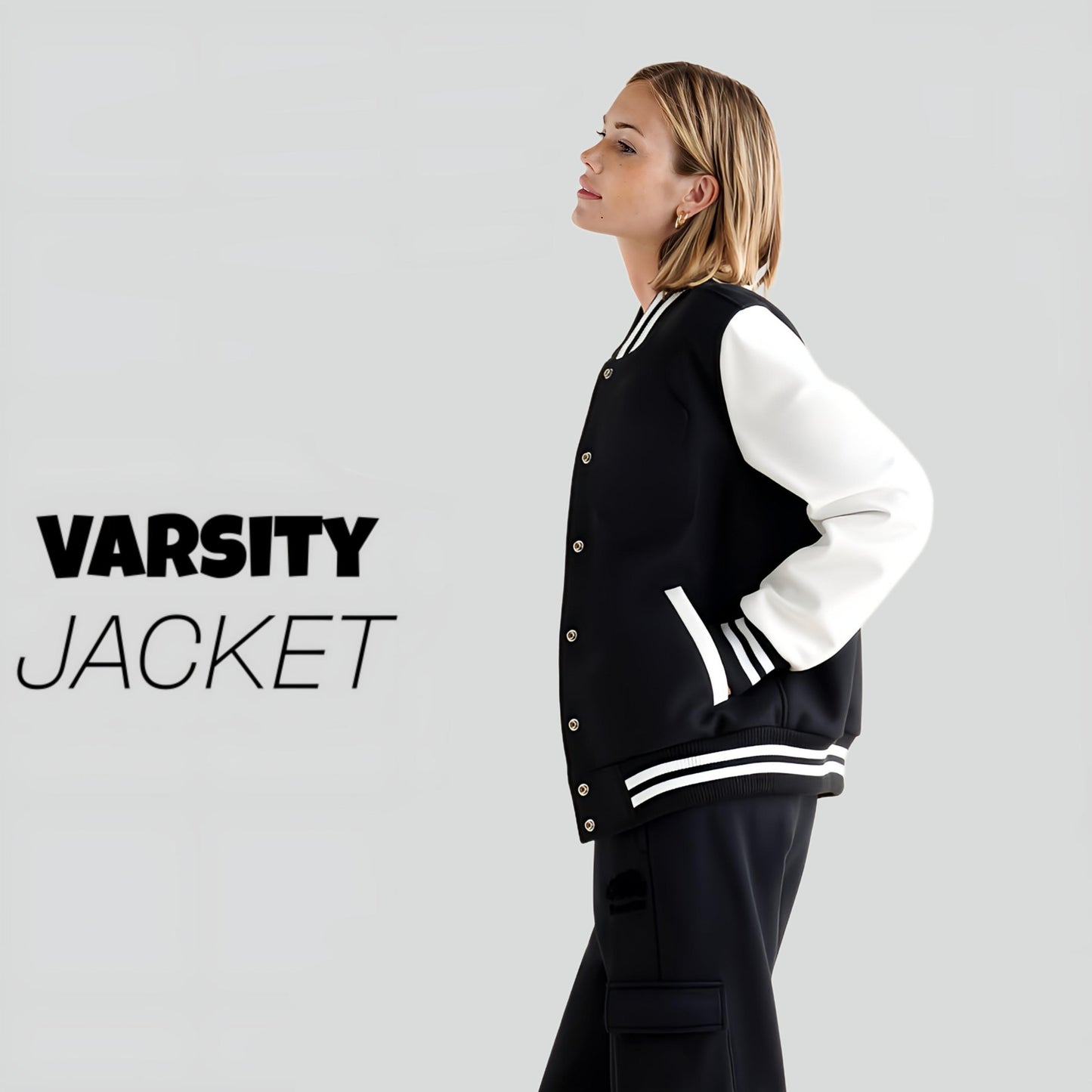 Varsity Jacket Black and White