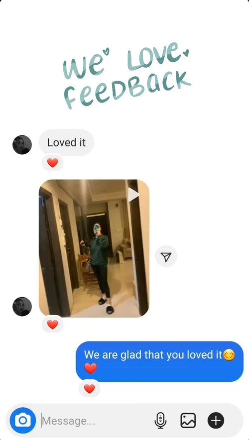 Customer feedback screenshot