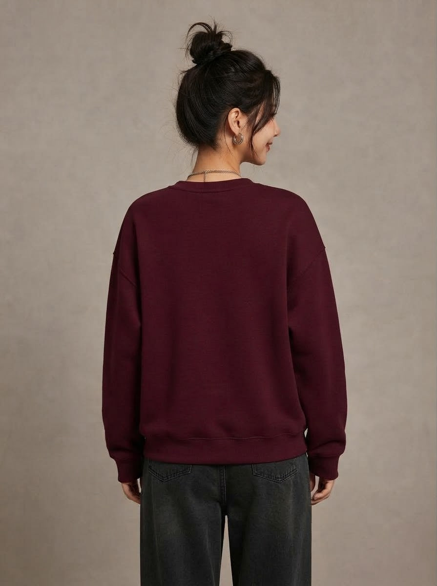 Oversized Sweatshirt Maroon