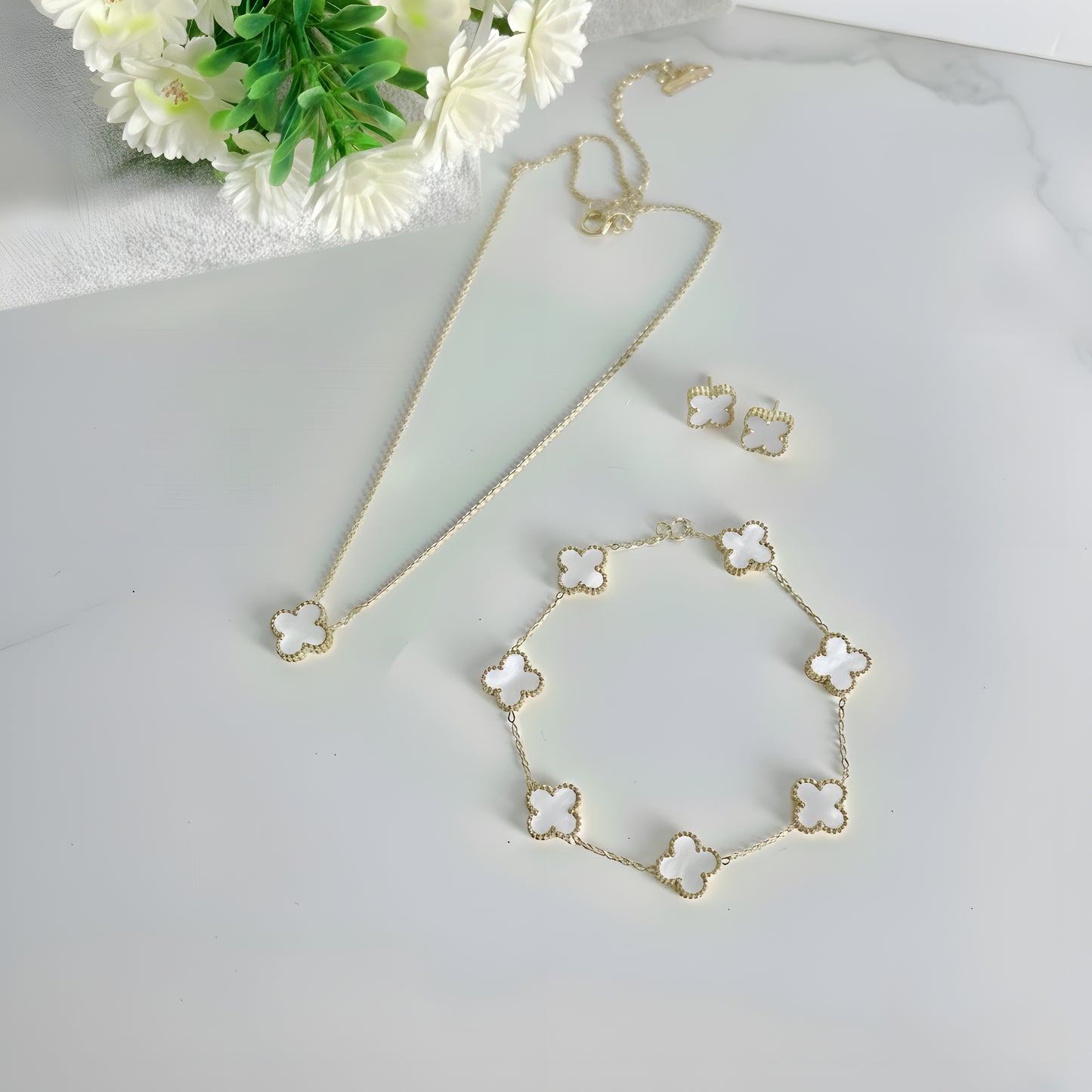 Four Leaf Clover Jewellery Set
