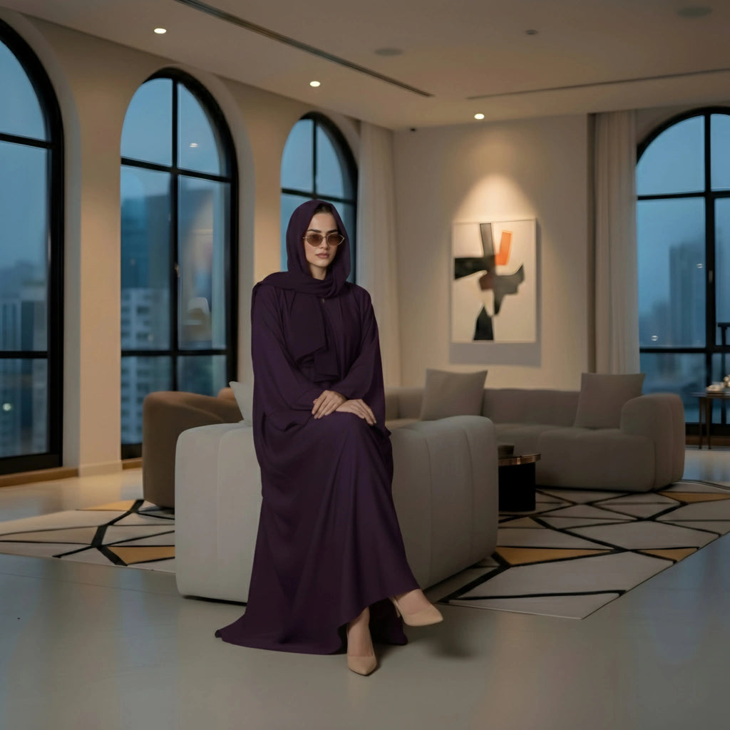 ABAYA DARK PURPLE House Of Fashion