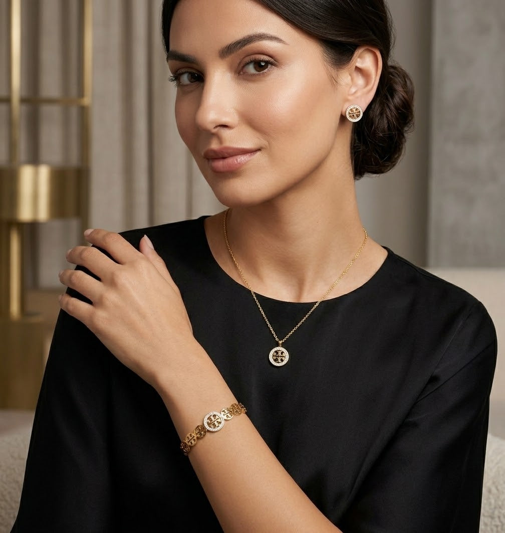 Stainless Steel diamantés Set