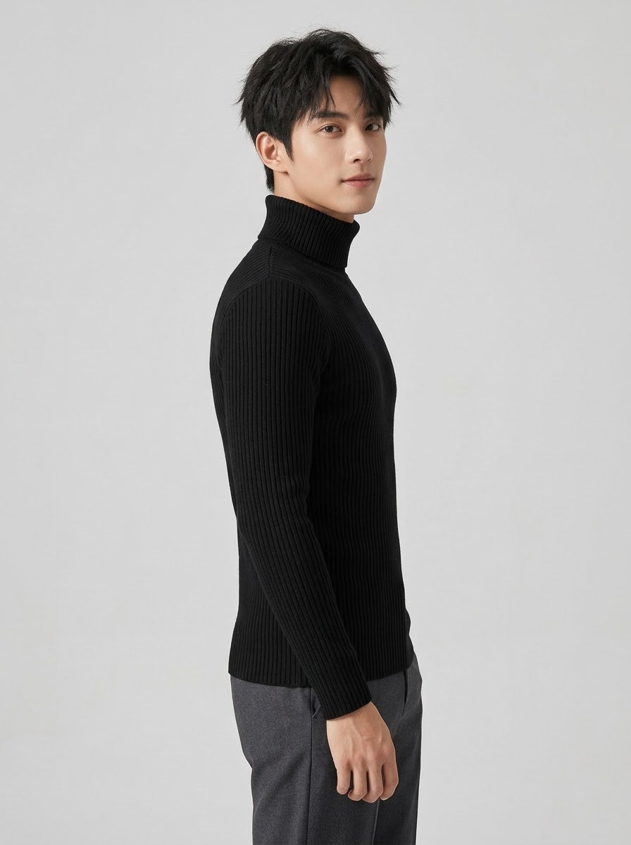 Men's Black Turtle Neck