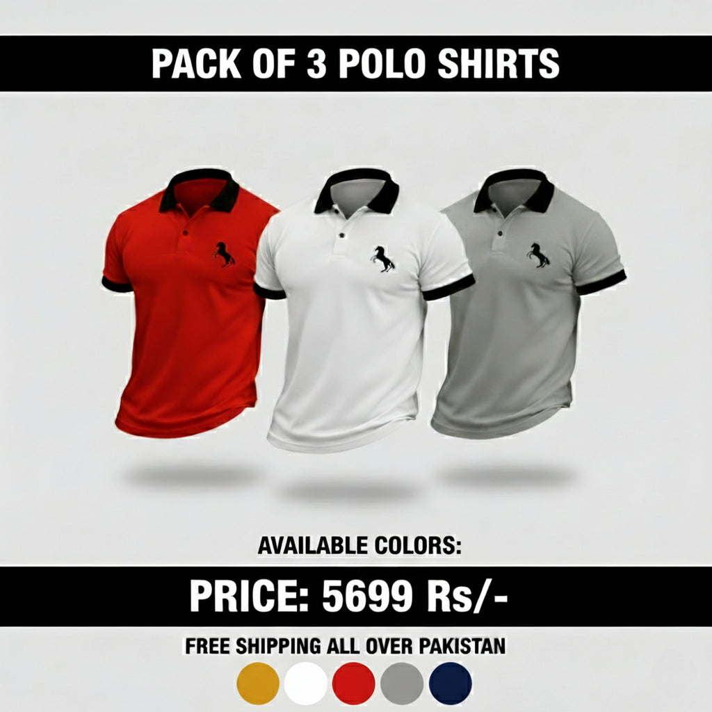 Pack Of 3 Horse Polo's