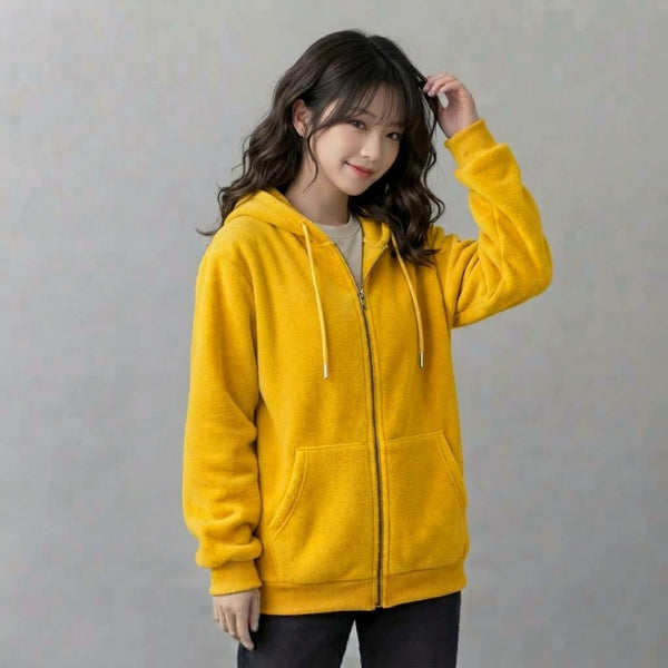 Yellow Zipper Hoodie