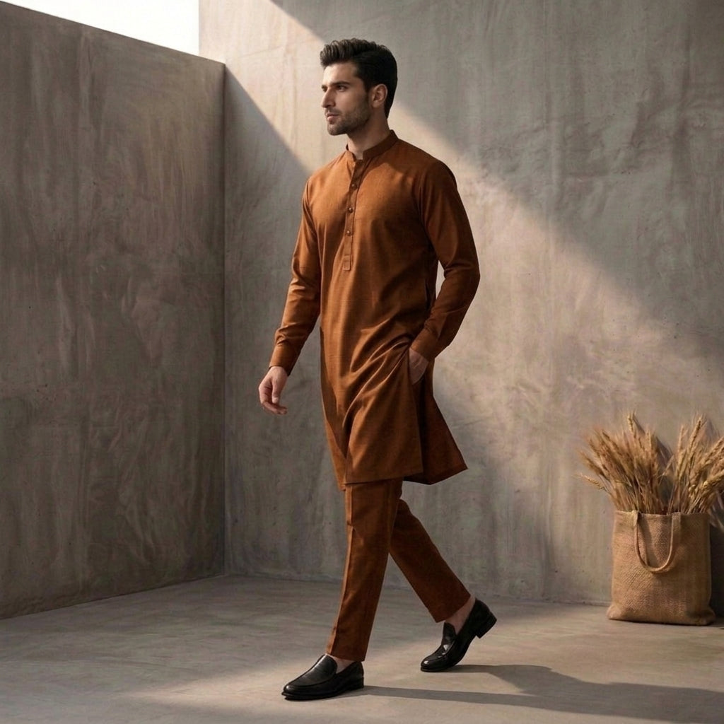 Chocolate Brown - Kurta Pajama House Of Fashion