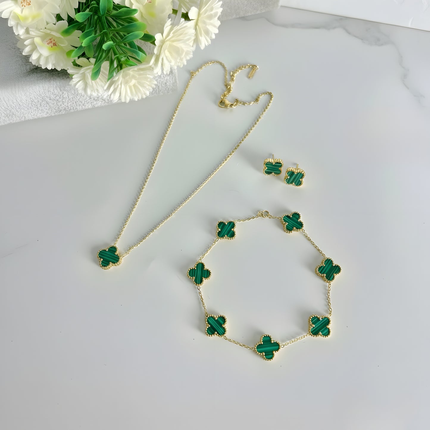 Four Leaf Clover Jewellery Set