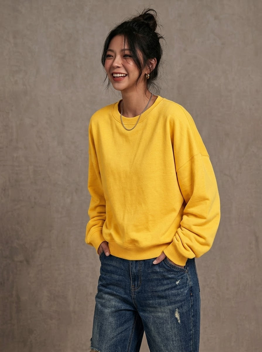 Oversized Sweatshirt Yellow