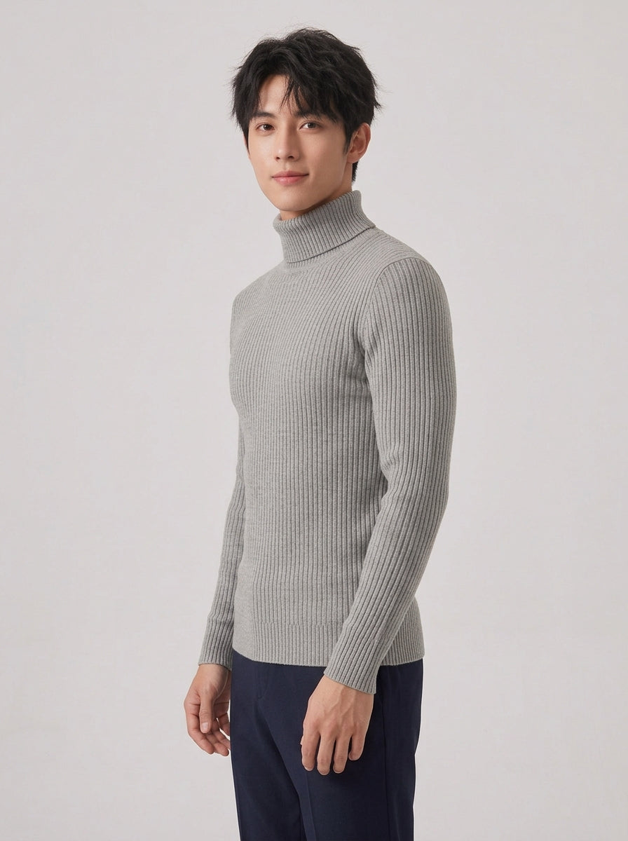 Men's Heather Grey Turtle Neck