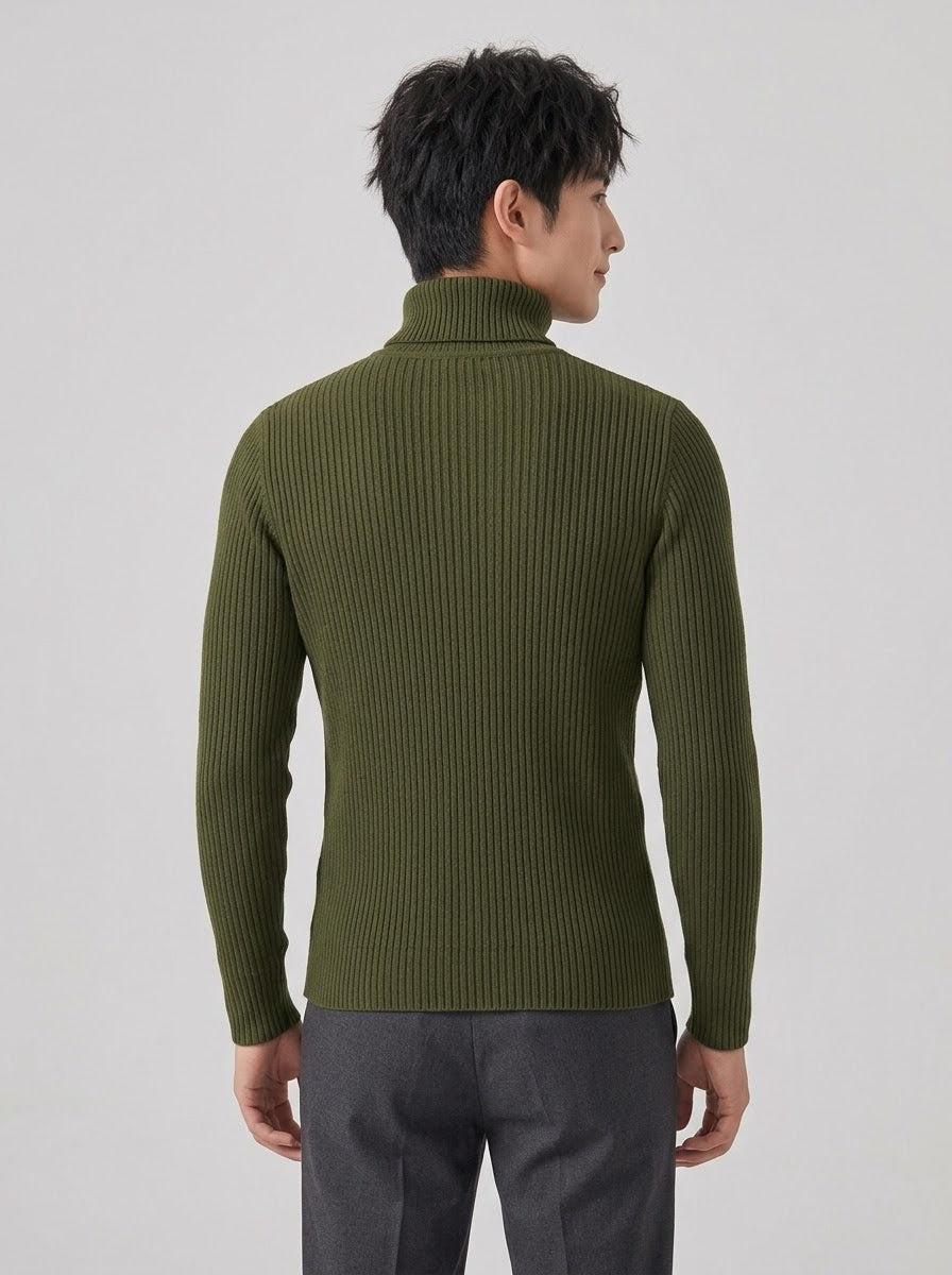 Men's Green Turtle Neck