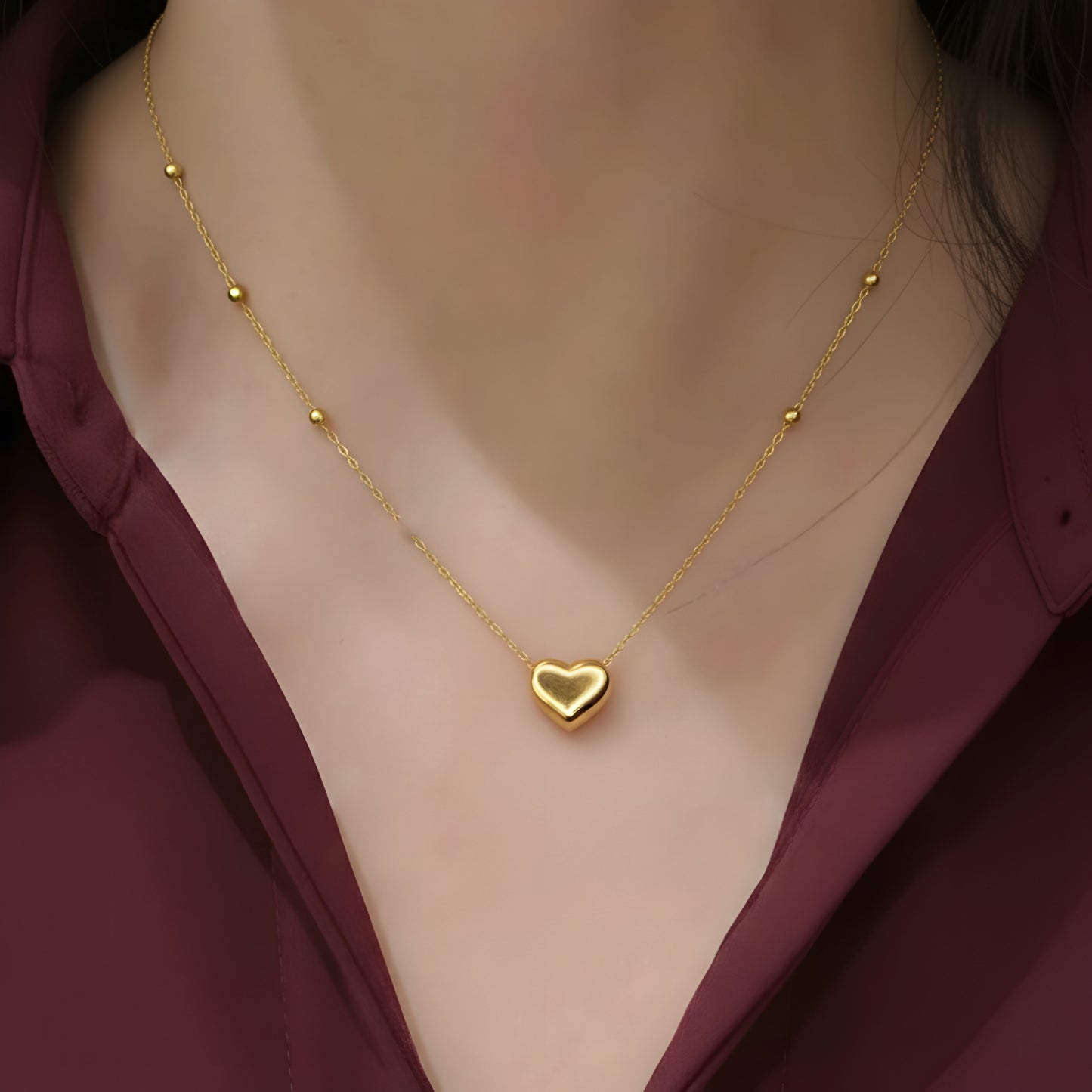 Stainless Steel Heart Necklace