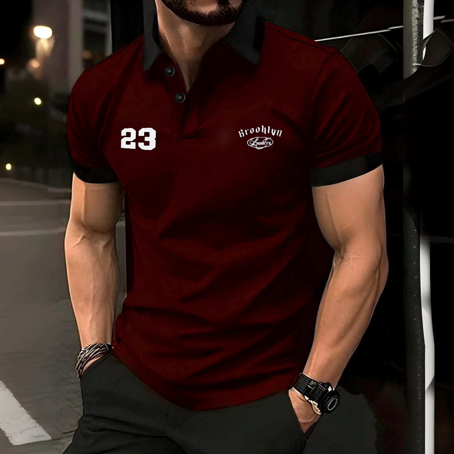Aesthetic Polo Maroon 23