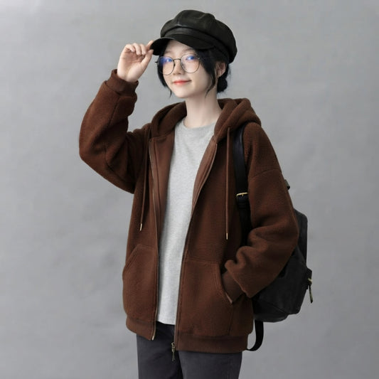 Chocolate Brown Zipper Hoodie