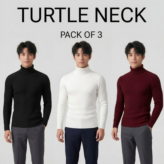 Bundle Of 3 Men's Turtle Neck
