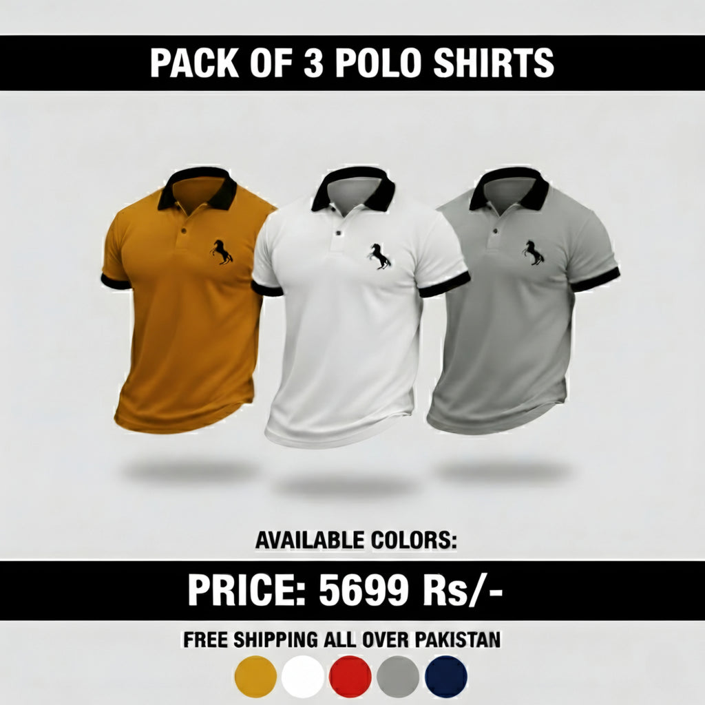 Pack Of 3 Horse Polo's