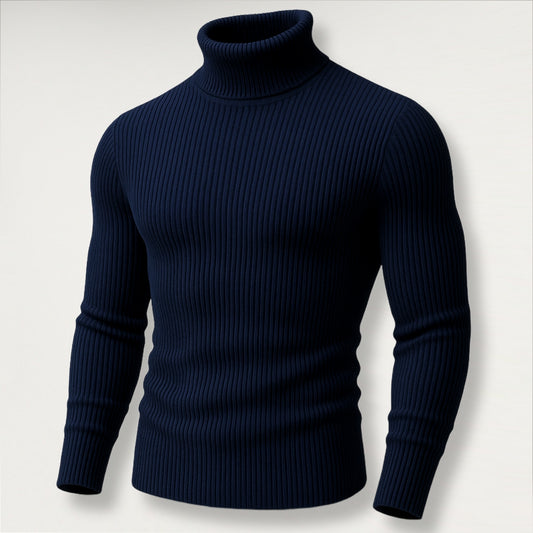 Navy Blue High Neck