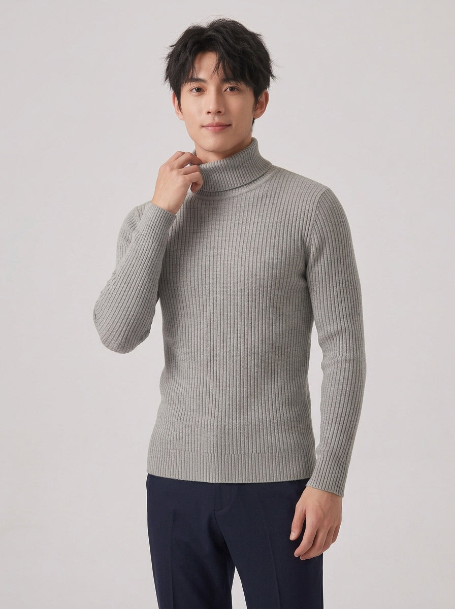 Men's Heather Grey Turtle Neck