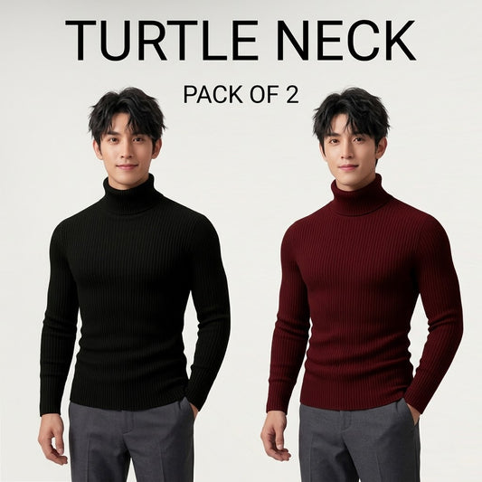 Pack Of 2 Men's Turtle Neck