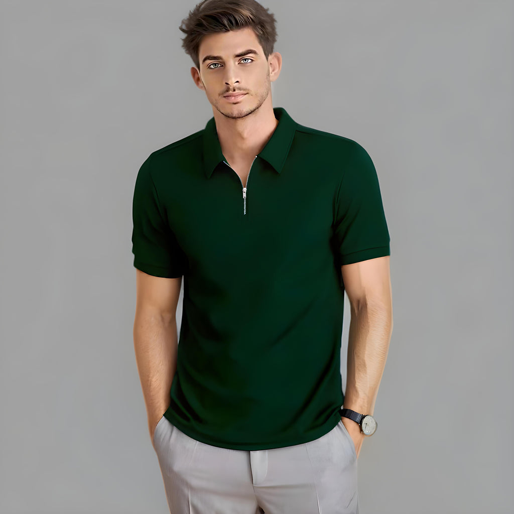 ZipUp Polo Green House Of Fashion