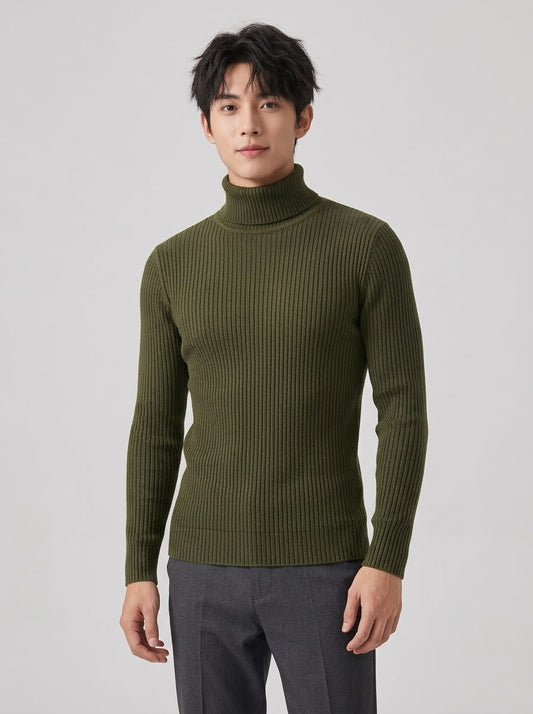 Men's Green Turtle Neck