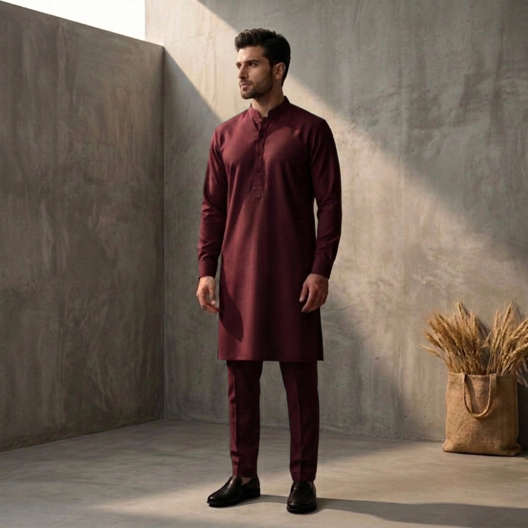 Dark Maroon - Kurta Pajama House Of Fashion
