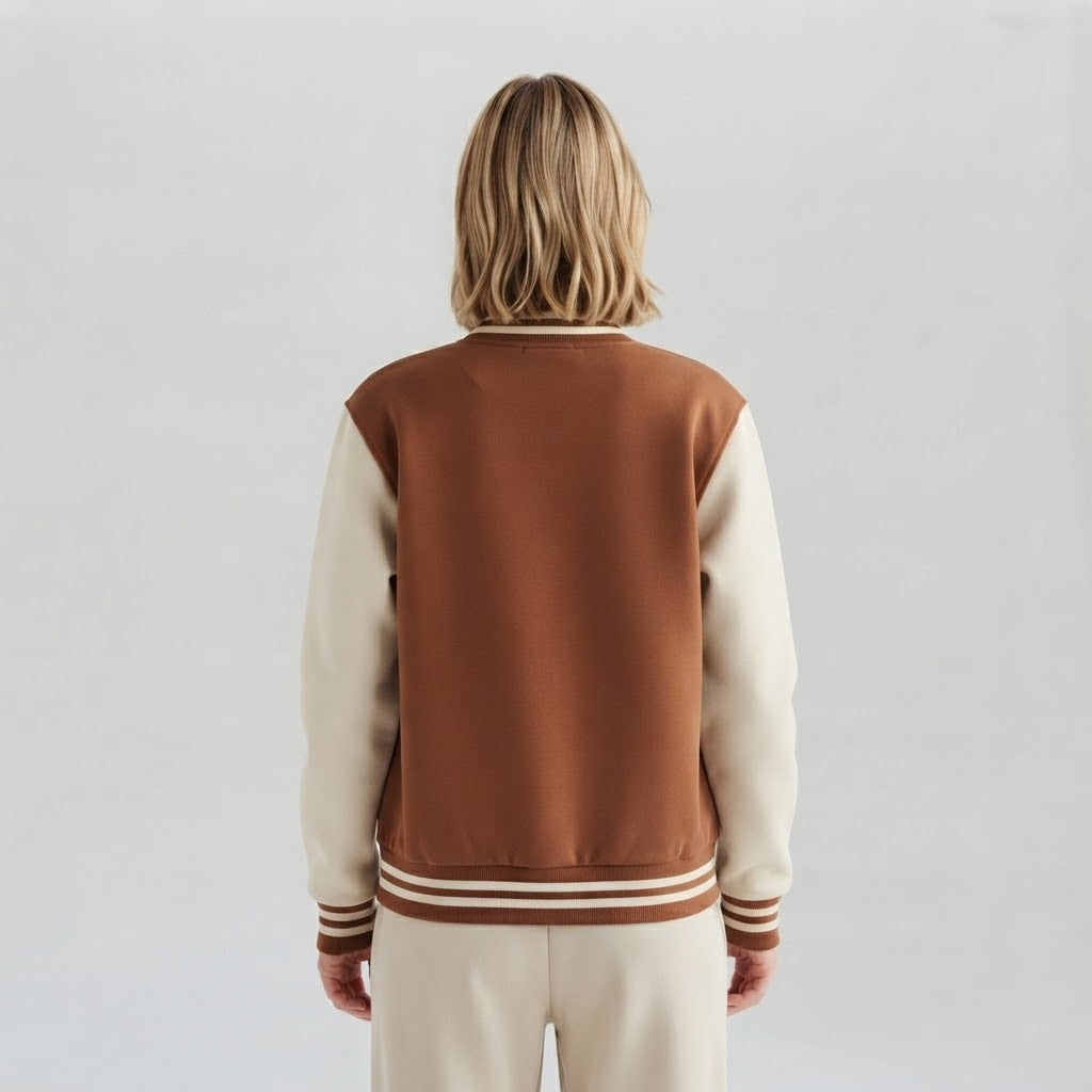 Women's Varsity Jacket Chocolaty and Coffee