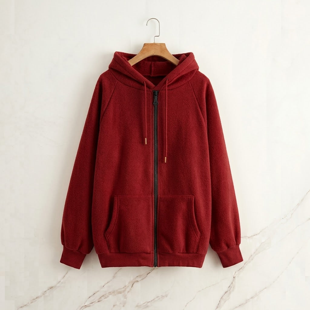 Red Zipper Hoodie