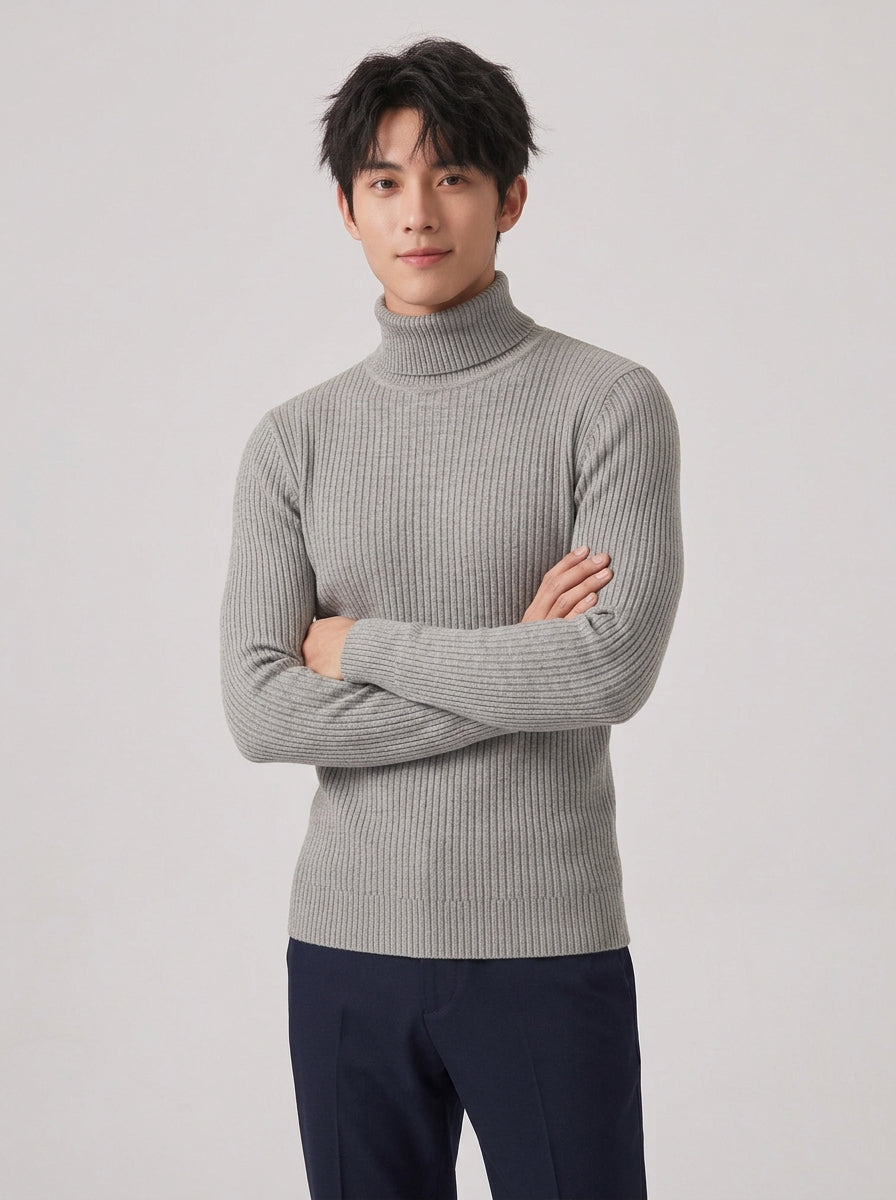 Men's Heather Grey Turtle Neck