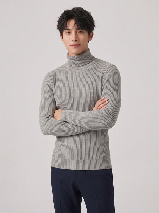 Men's Heather Grey Turtle Neck