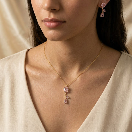 Rose Necklace Pink