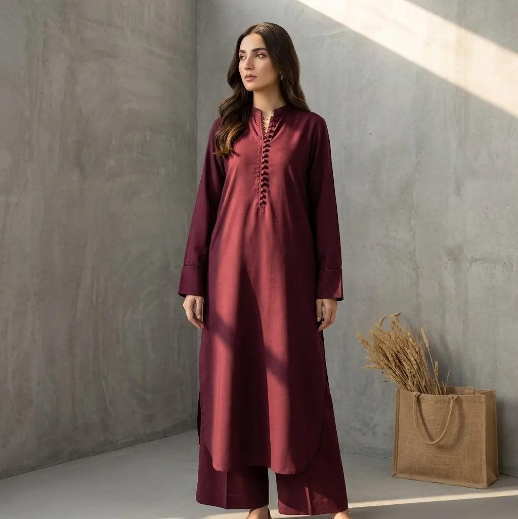 Dark Maroon - READY TO WEAR House Of Fashion