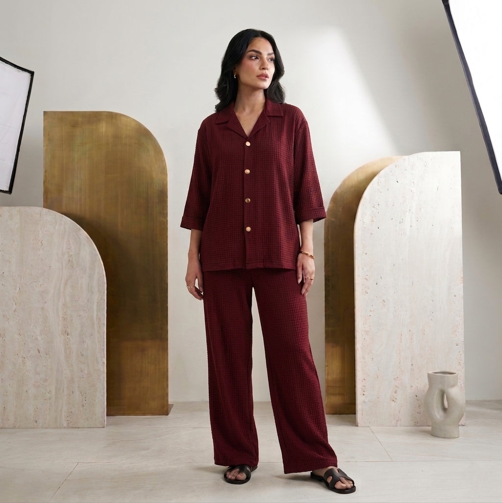 Maroon Co-ord Set House Of Fashion