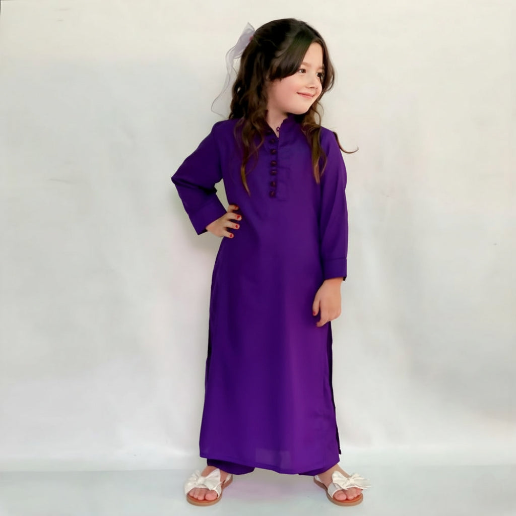 Kids Dark Purple Ready To Wear